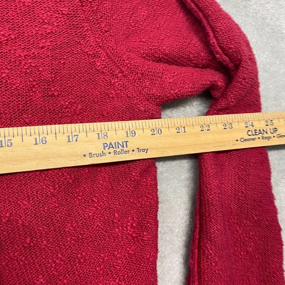 Habitat Womens Sweater Red Large Lagenlook Pullover Button Knit Boxy Casual Top - Picture 7 of 13
